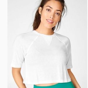White Fabletics Crop Top